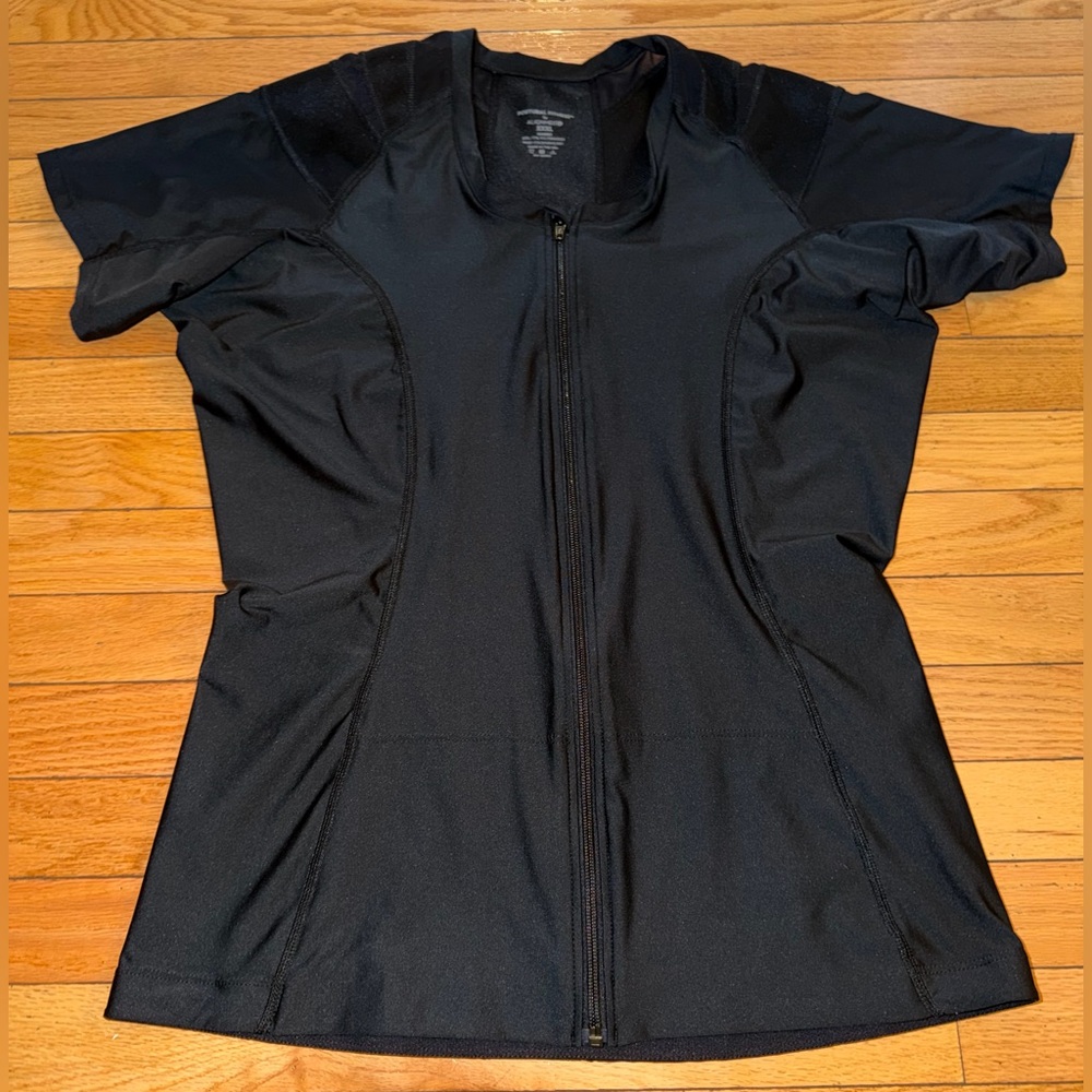 AlignMed Black Postural Fitness The Posture Shirt 2.0 Full Zip Women's XXXL